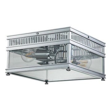 Elstead - Venkovní stropní svítidlo HOLBORN 2xE27/60W/230V IP44 lesklý chrom